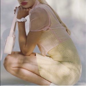 Urban Outfitters Yellow Gingham Dress